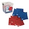 Triumph 6 in. x 6 in. 12.5 oz. Microfiber Bean Bags with Tub, Red and Blue, 8PK 12-0040-3 - alternate 1